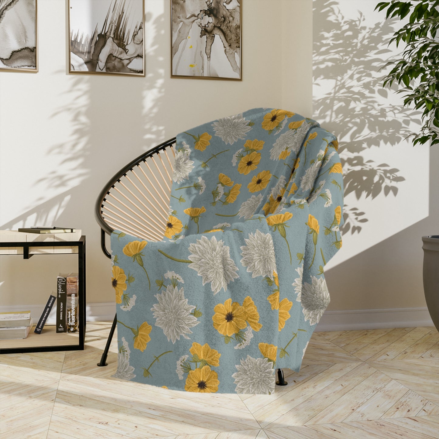 Blanket - Cottage Buds and Blooms - Cornflower