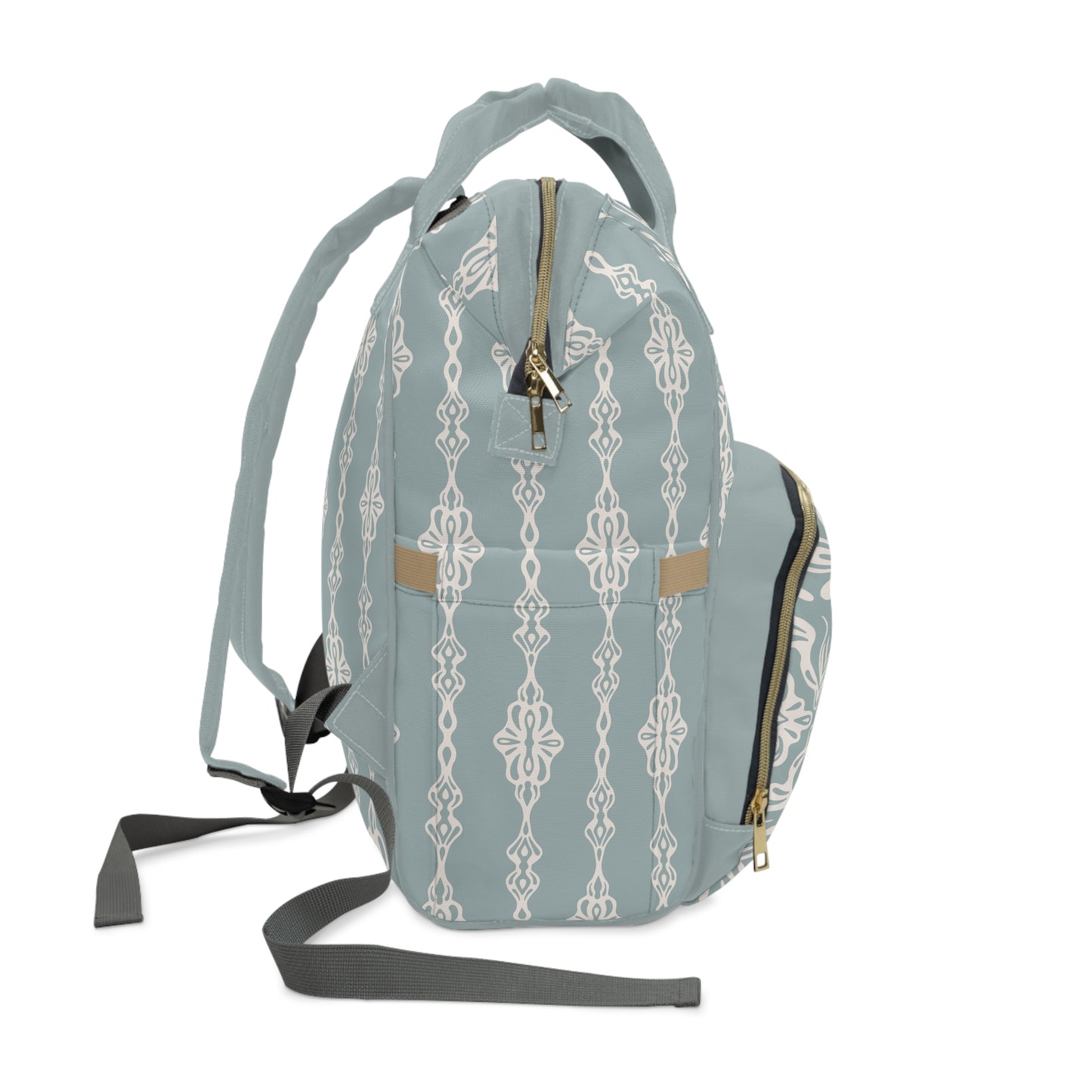Multifunctional Diaper Bag / Backpack - Cottage Garden Whimsy