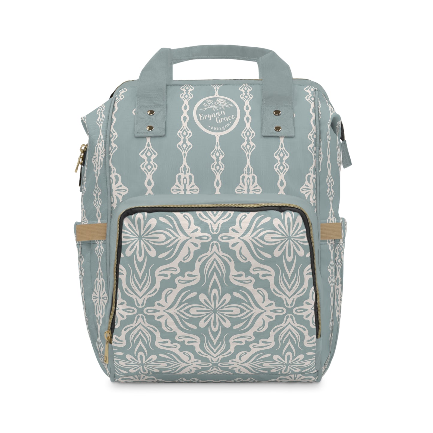 Multifunctional Diaper Bag / Backpack - Cottage Garden Whimsy