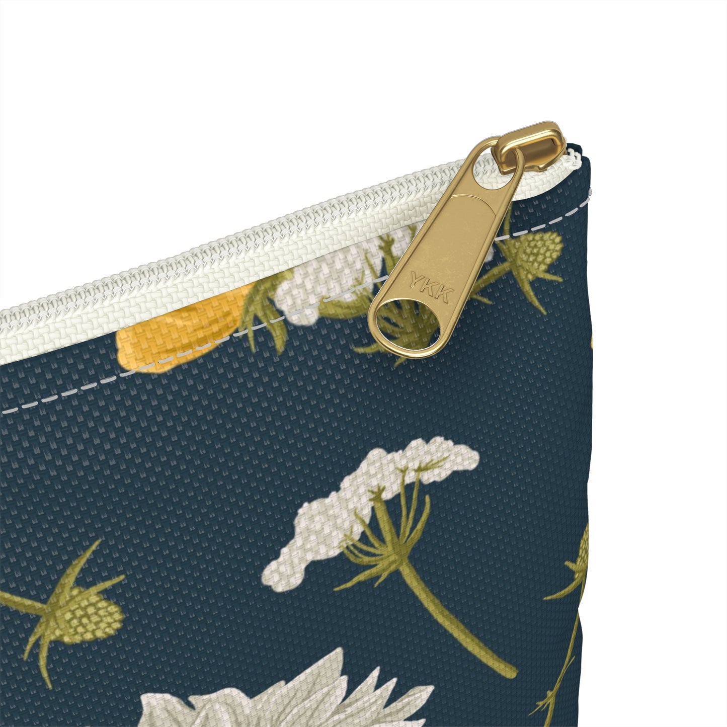 Accessory Pouch - Cottage Buds and Blooms - Denim