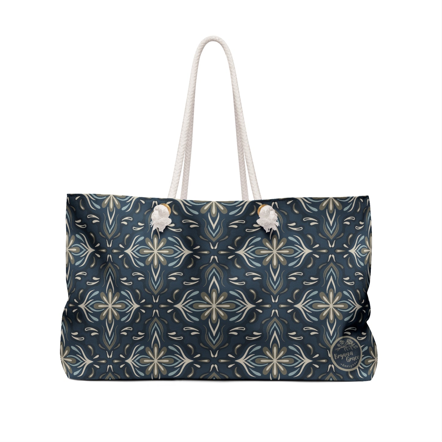 Weekender Bag - Porcelain Petals - Denim