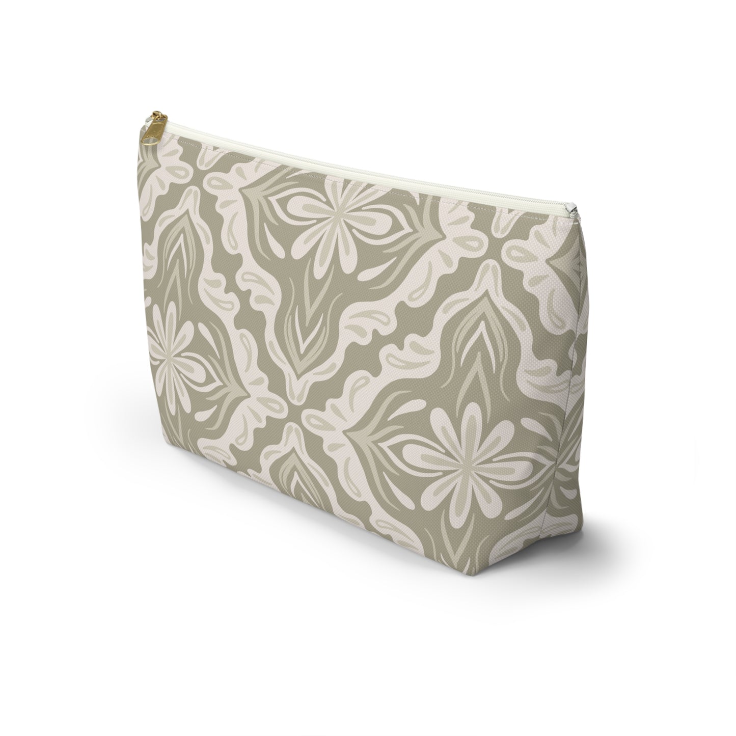 Accessory Pouch - Porcelain Petals - Wheat