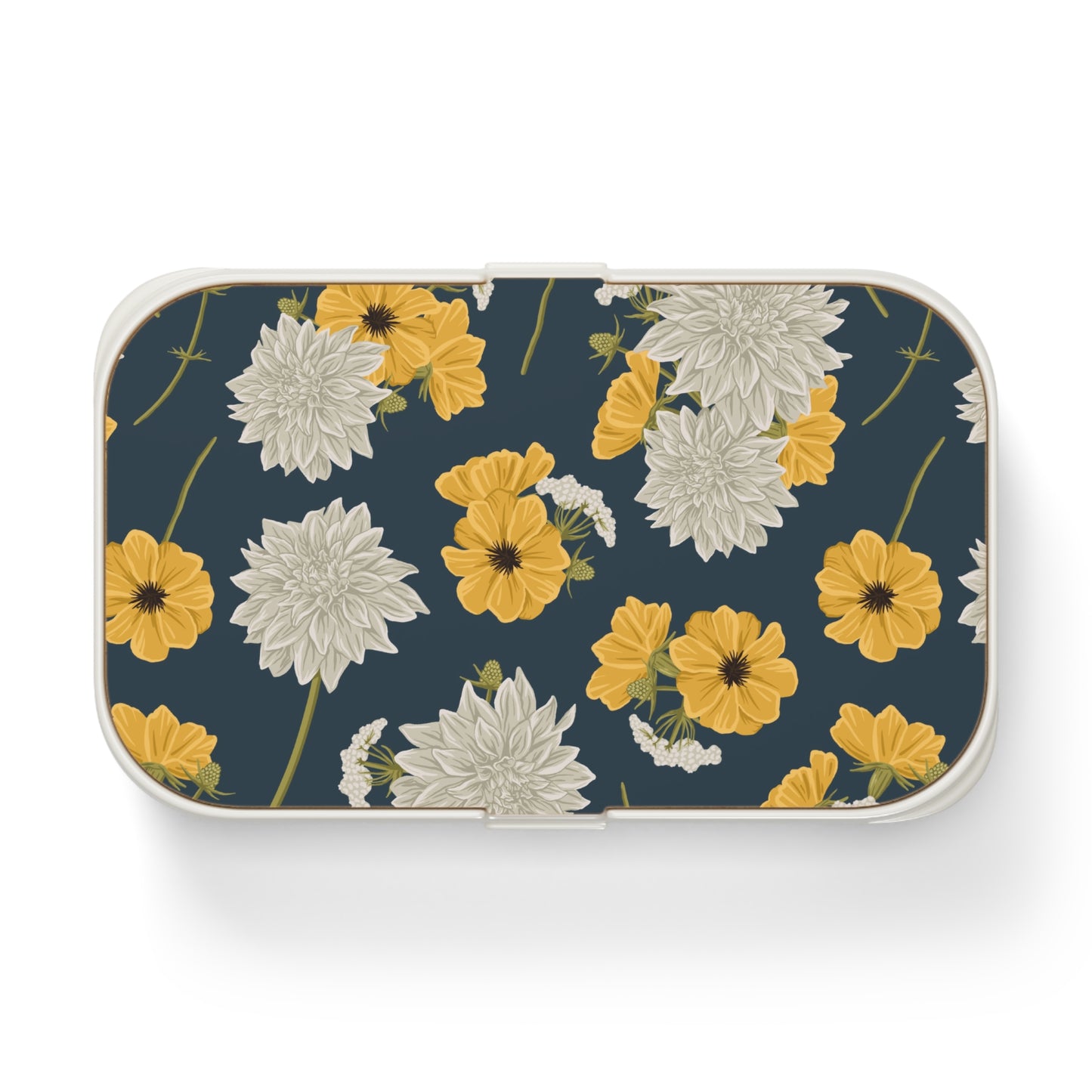 Bento Lunch Box - Buds and Blooms - Denim