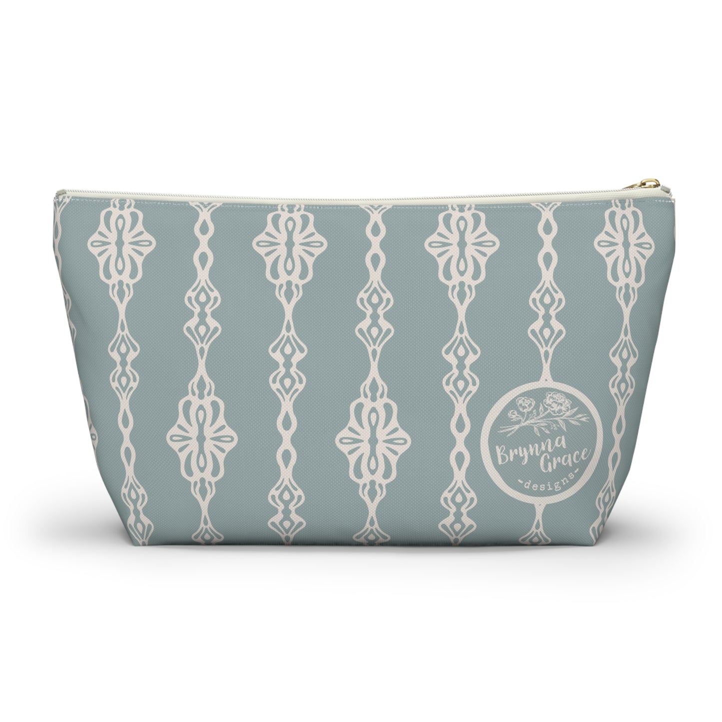 Accessory Pouch - Trellis Tangles - Cornflower