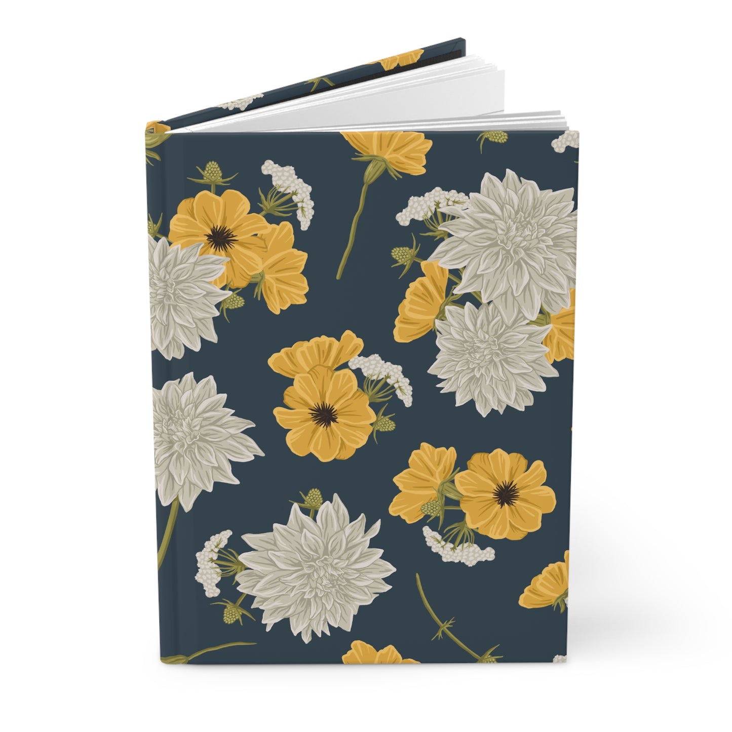 Hardcover Journal - Buds and Blooms - Denim