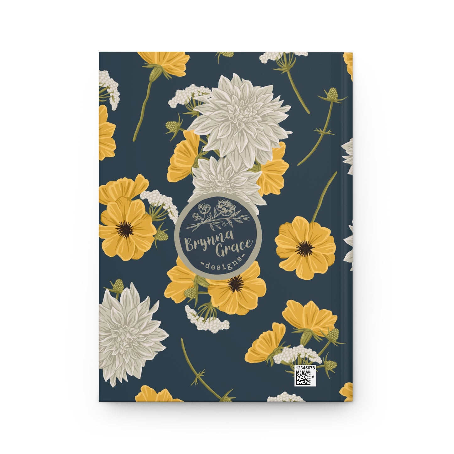 Hardcover Journal - Buds and Blooms - Denim