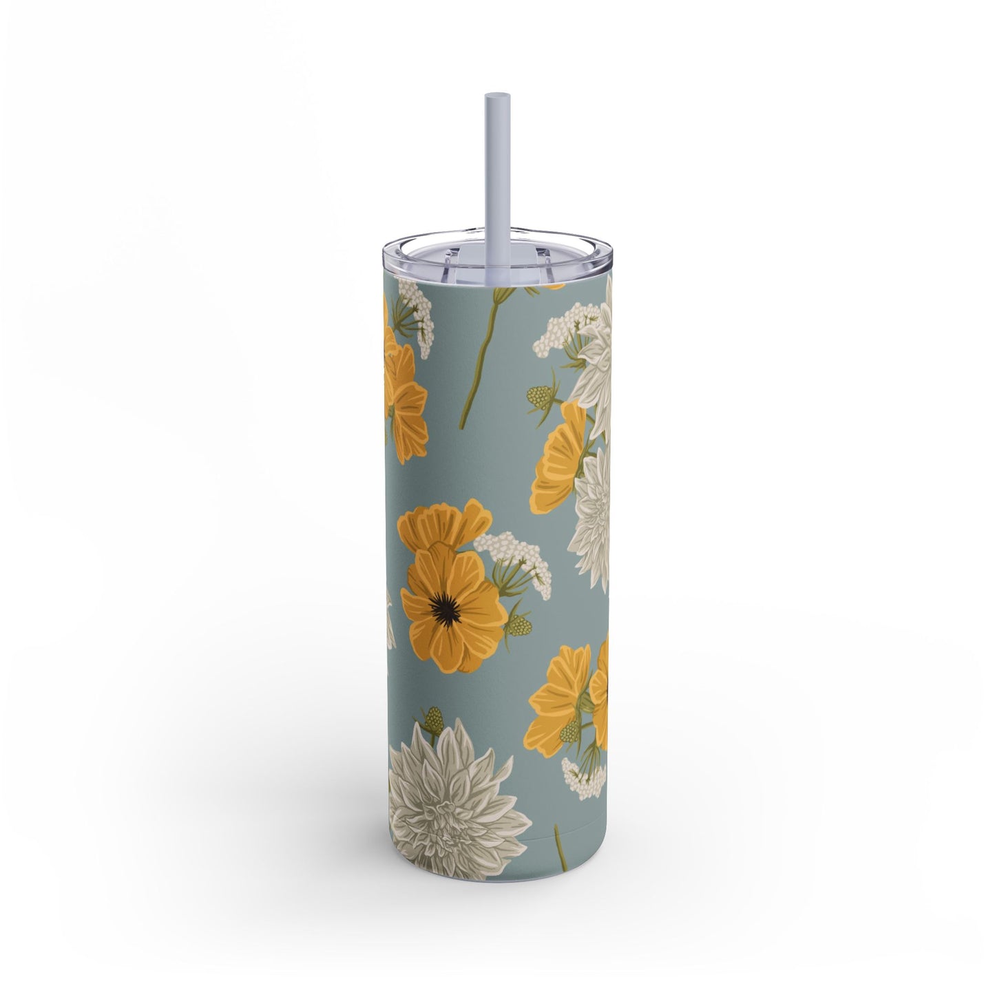 Skinny Tumbler - Buds and Blooms - Cornflower