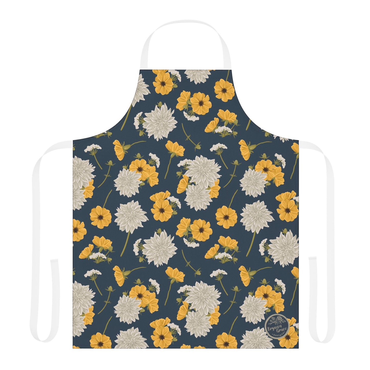 Apron - Cottage Buds and Blooms Apron - Denim