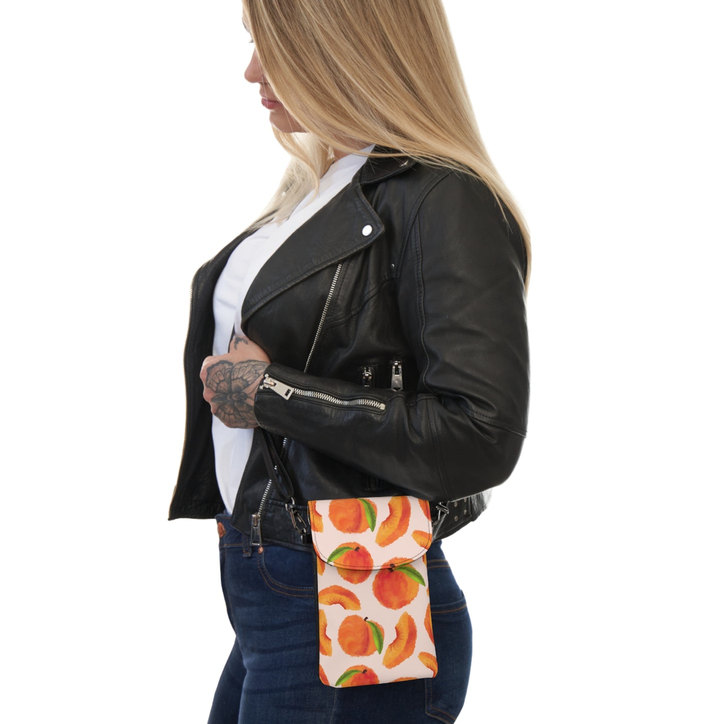 Small Cell Phone Wallet - Pretty Peaches