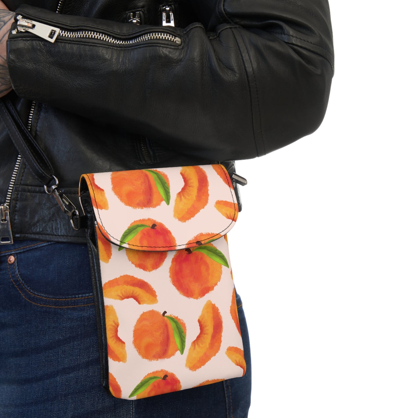 Small Cell Phone Wallet - Pretty Peaches