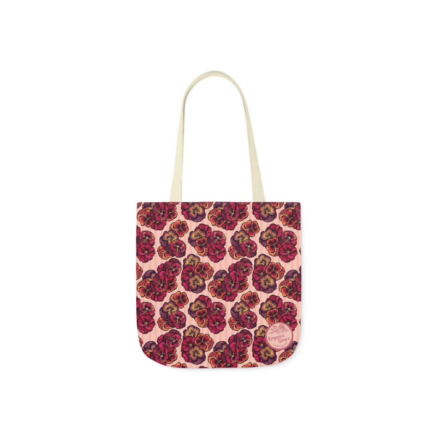 Canvas Tote Bag - Playful Pansies