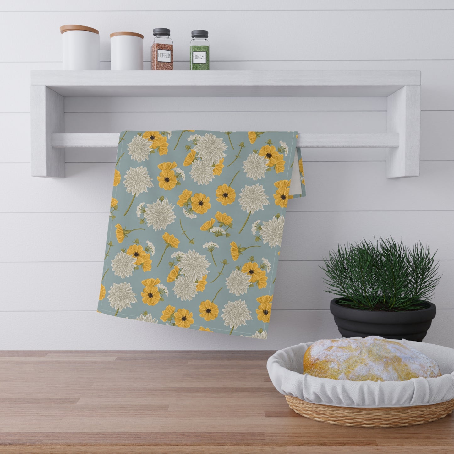 Tea Towel - Buds and Blooms - Cornflower