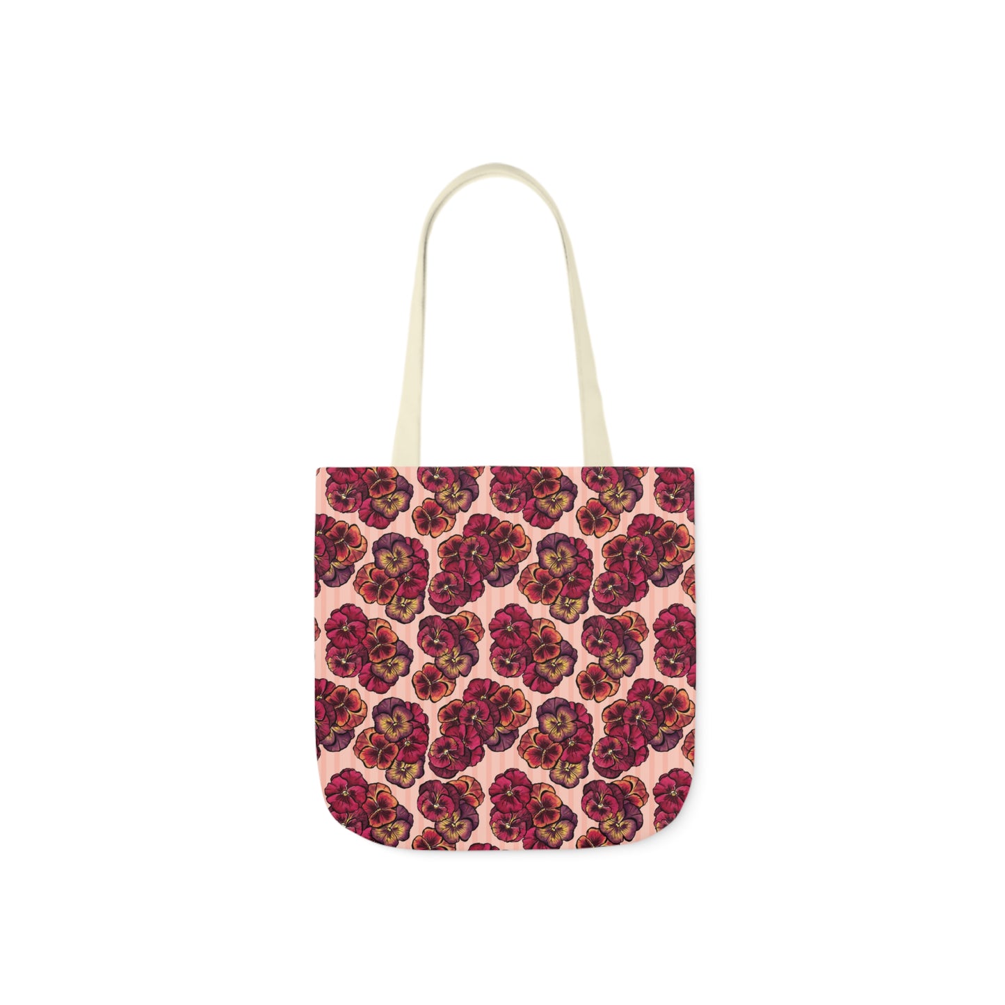 Canvas Tote Bag - Playful Pansies