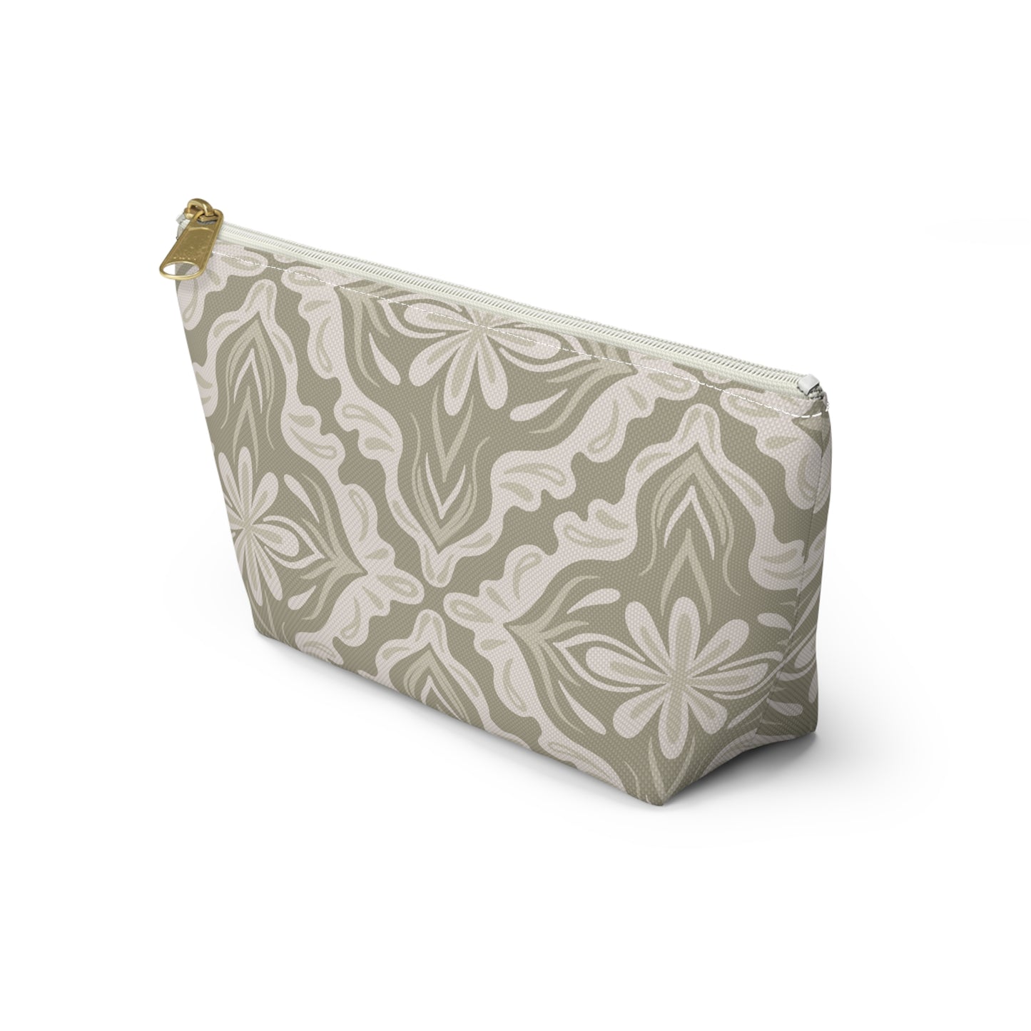 Accessory Pouch - Porcelain Petals - Wheat