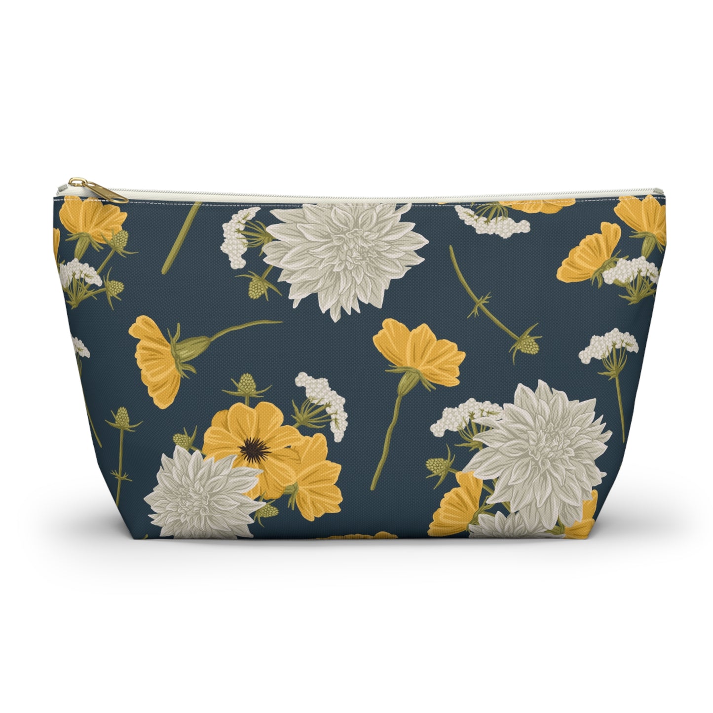 Accessory Pouch - Buds and Blossoms - Denim