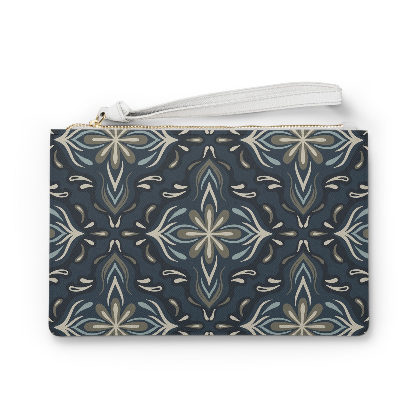 Clutch Bag - Porcelain Petals - Denim