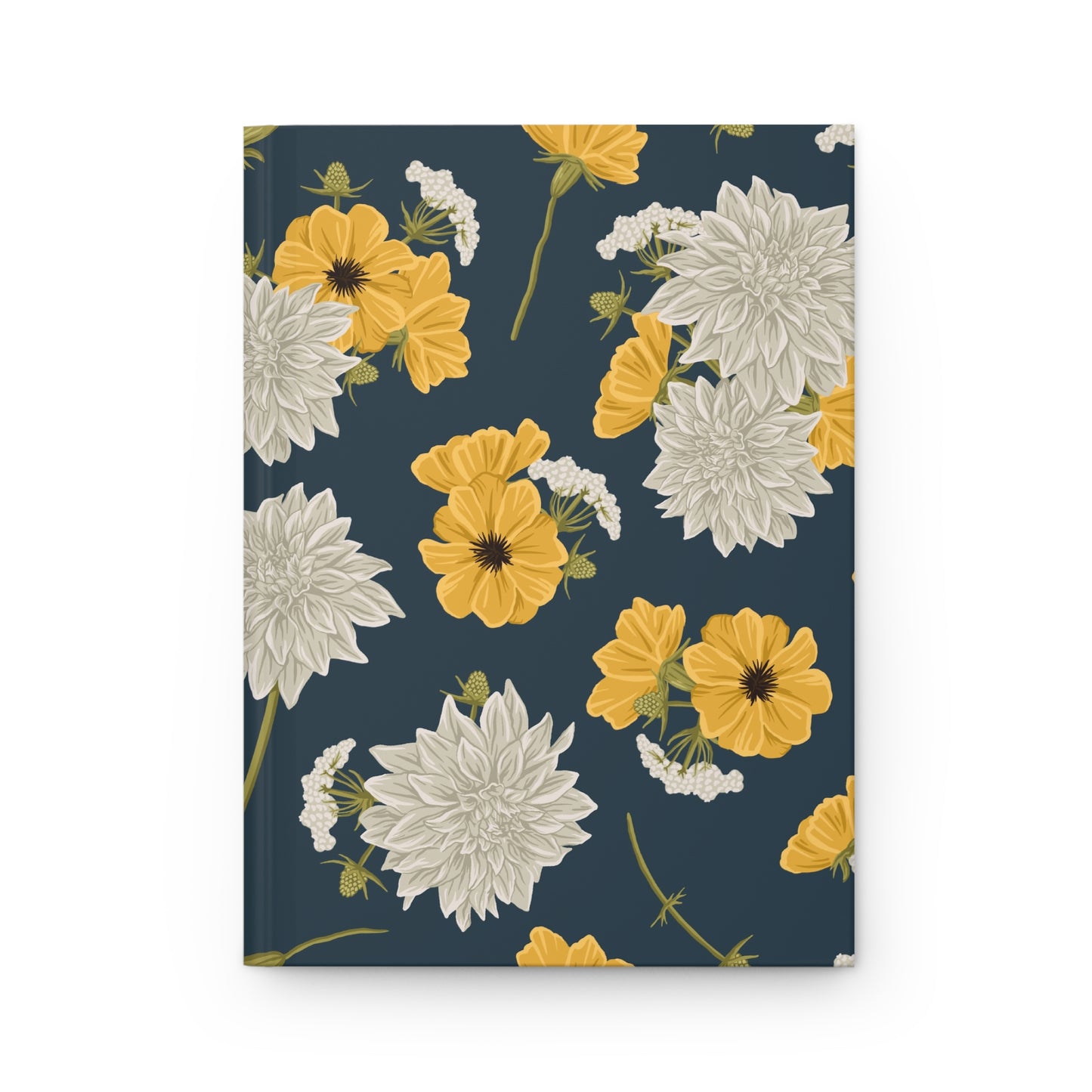 Hardcover Journal - Buds and Blooms - Denim