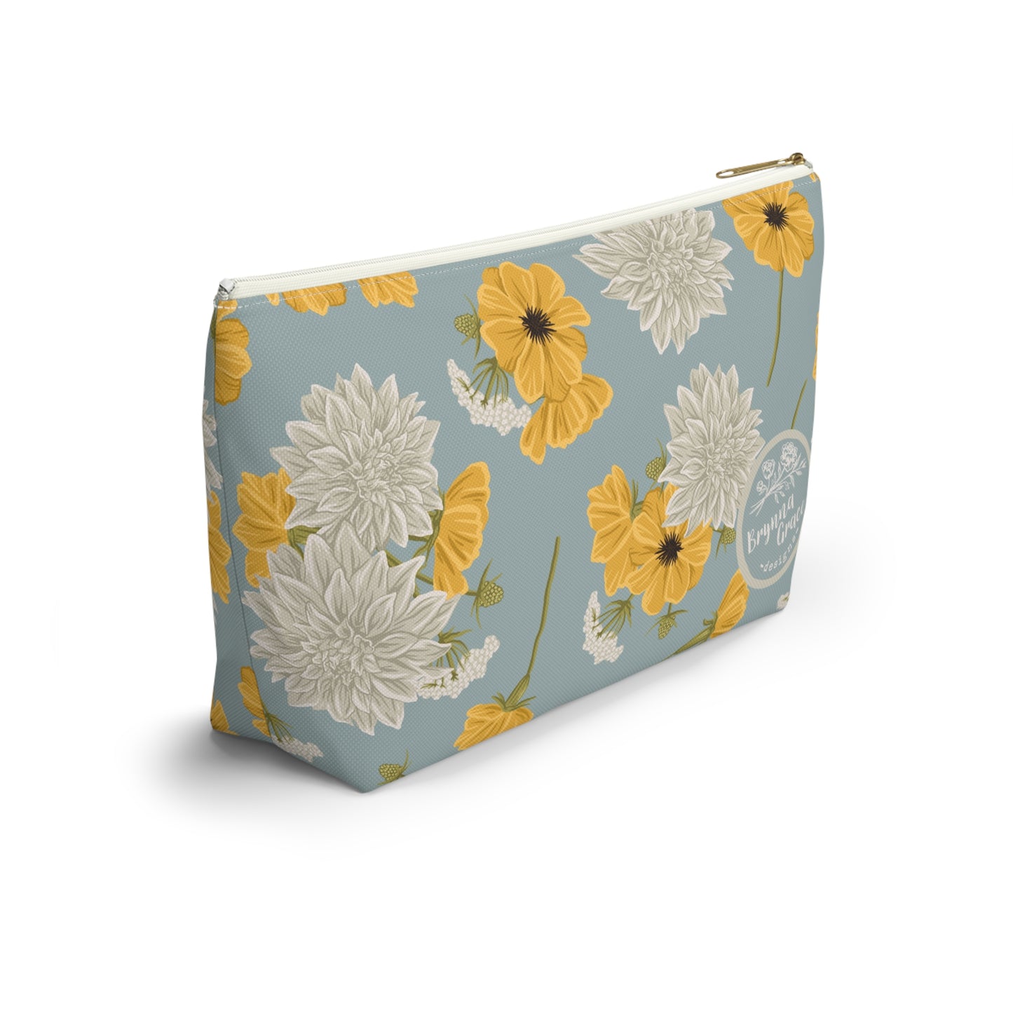 Accessory Pouch - Buds and Blossoms - Cornflower