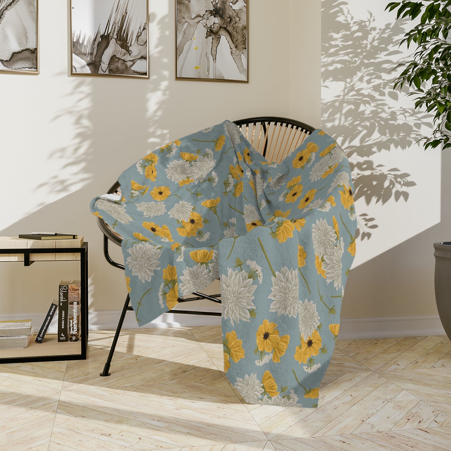 Blanket - Cottage Buds and Blooms - Cornflower