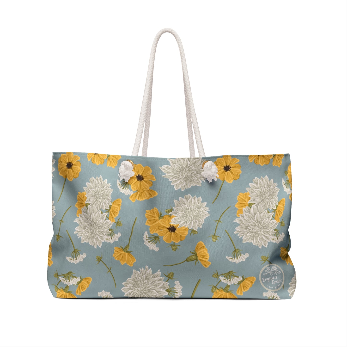 Weekender Bag - Buds and Blooms - Cornflower