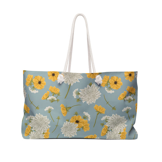 Weekender Bag - Buds and Blooms - Cornflower