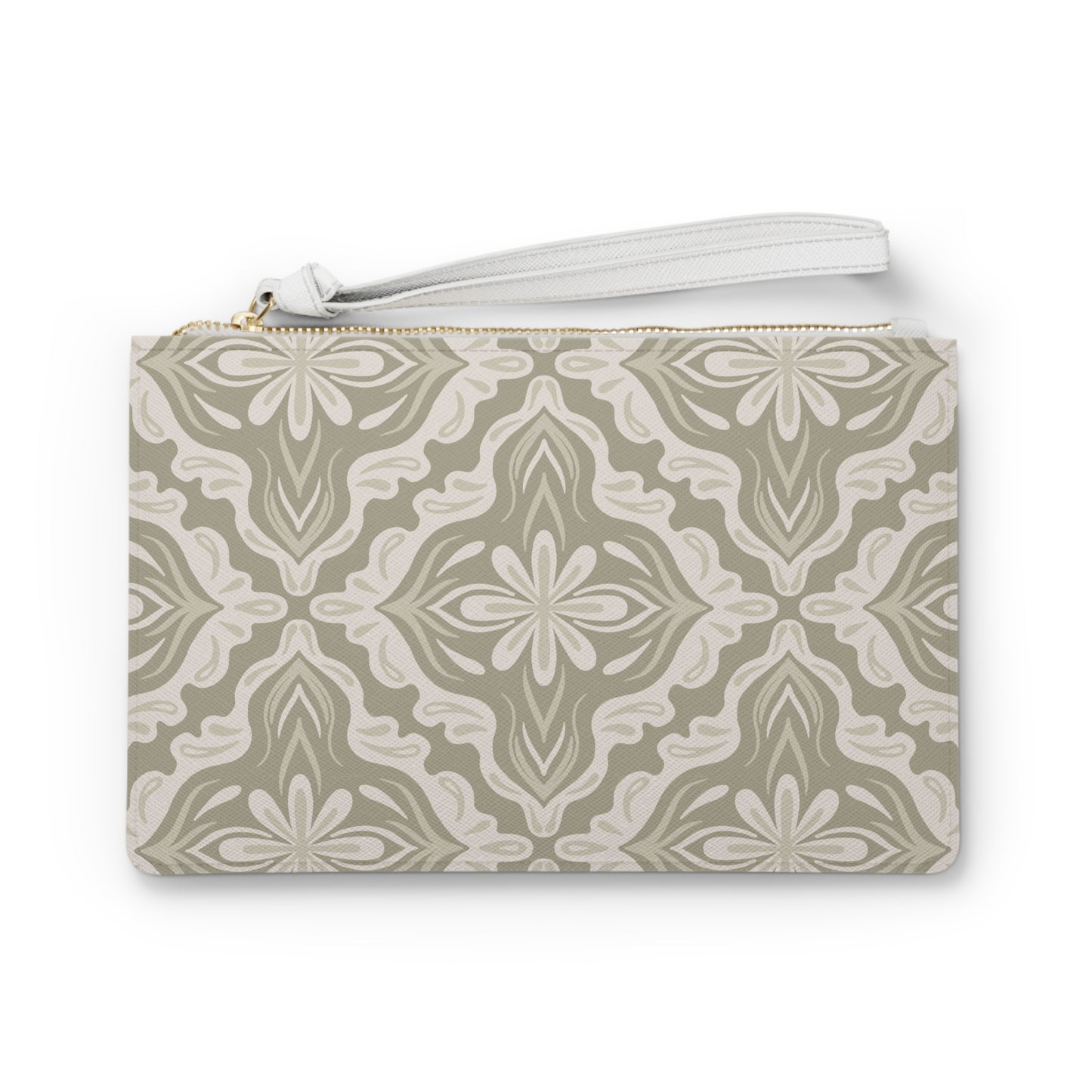 Clutch Bag - Porcelain Petals - Wheat