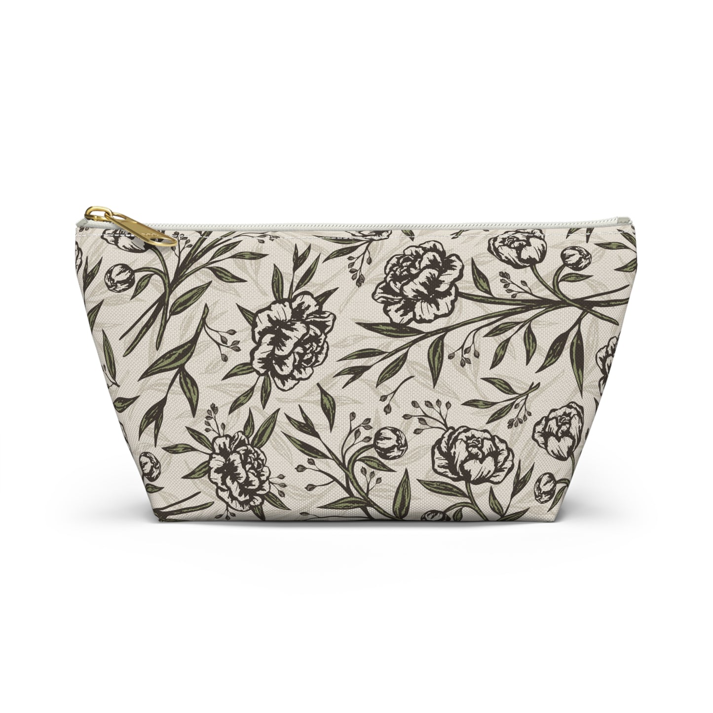 Accessory Pouch w T-bottom - Peony Bliss - Ivory