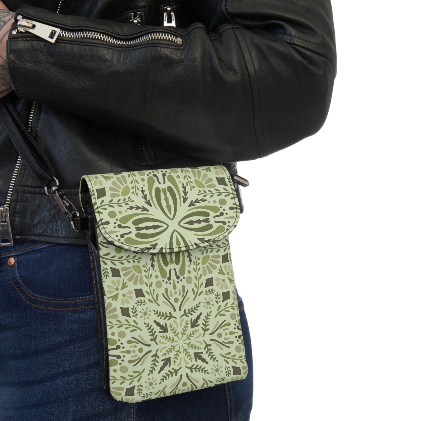 Small Cell Phone Wallet - Wild Daisies