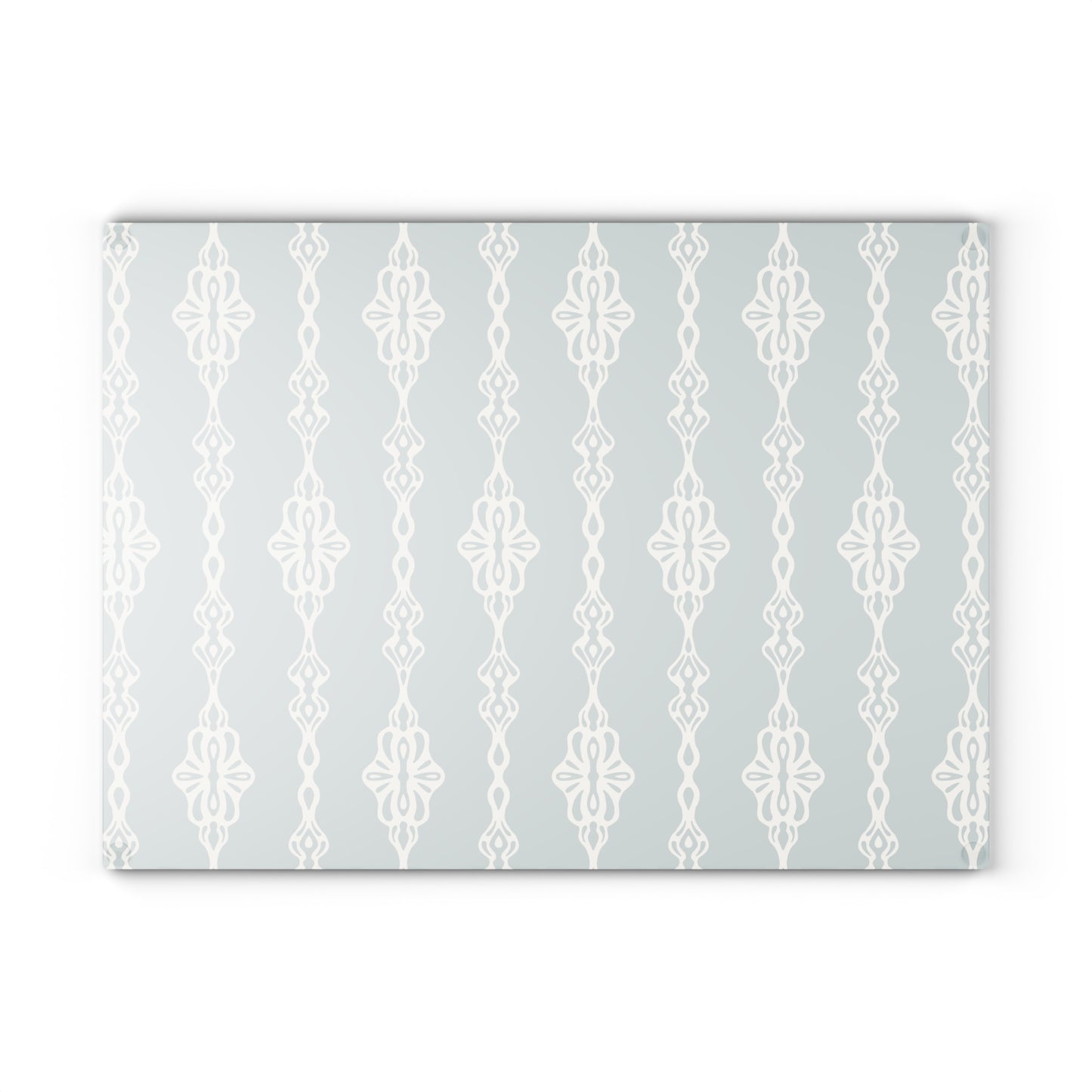 Glass Cutting Board - Trellis Tangles - Cornflower