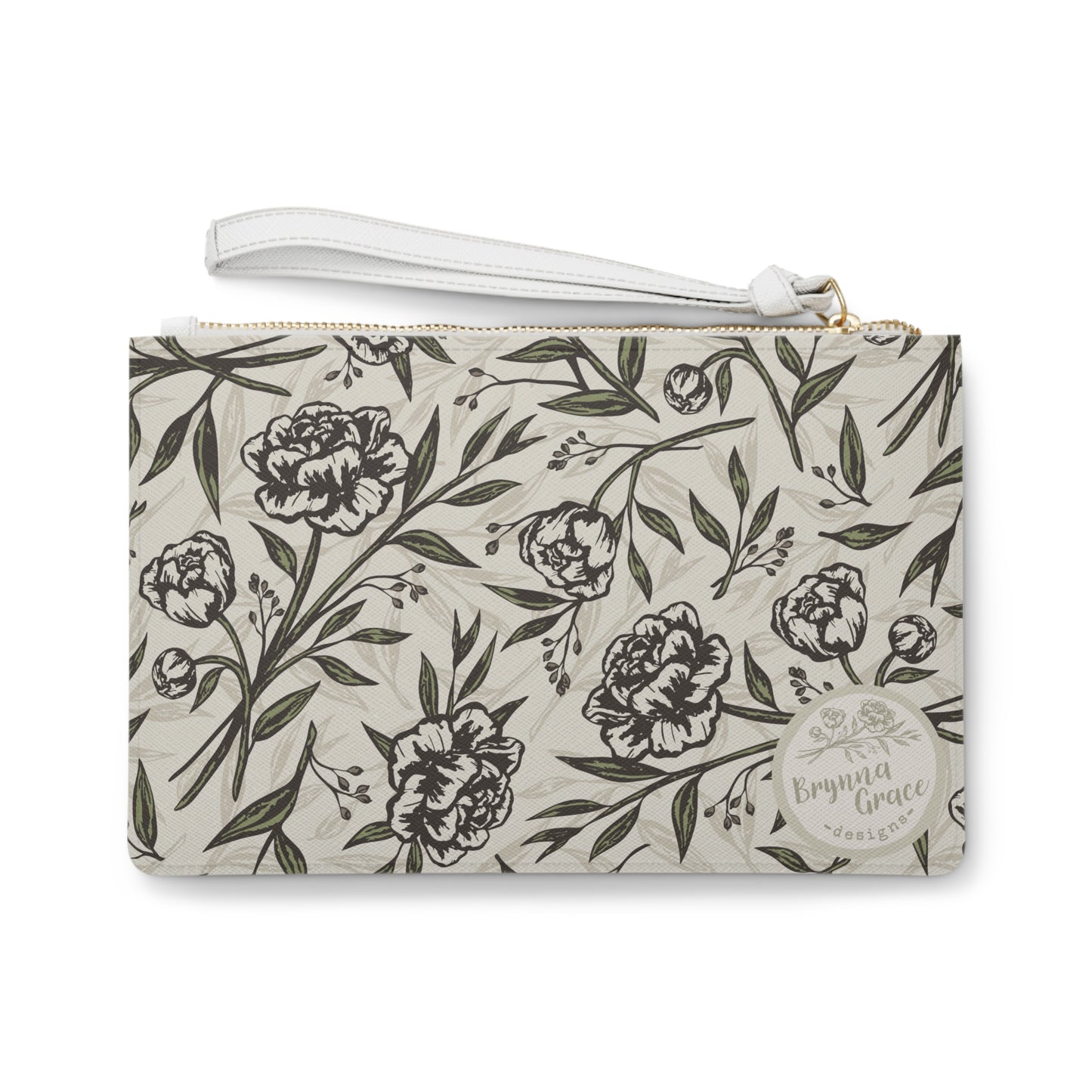 Clutch Bag - Peony Bliss - Ivory