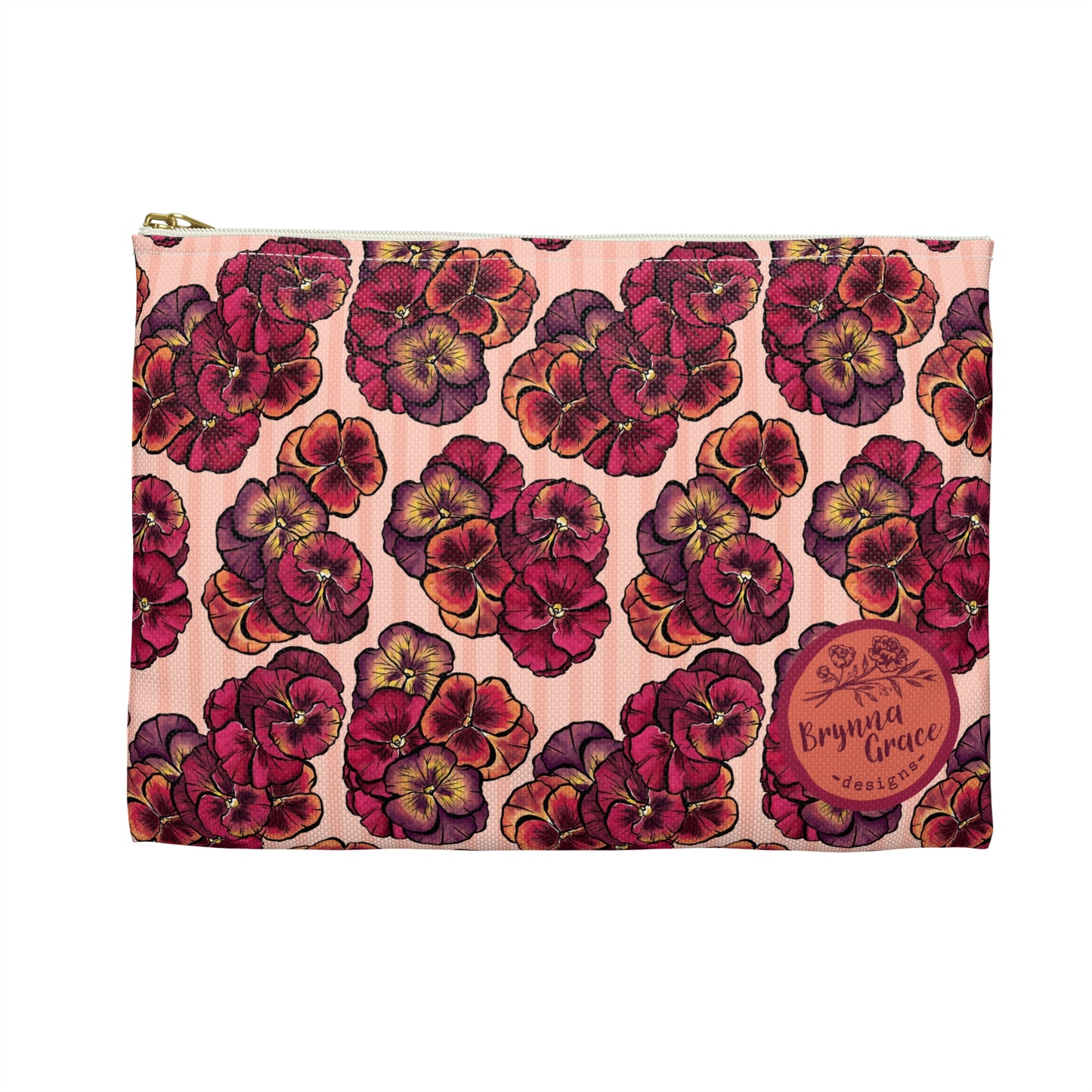 Accessory Pouch - Playful Pansies