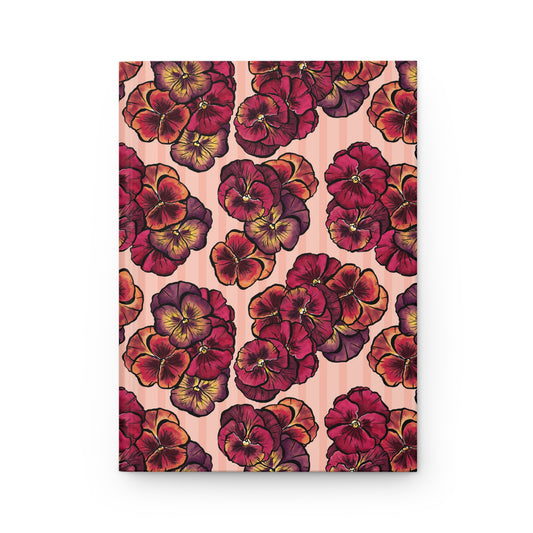 Hardcover Journal - Playful Pansies