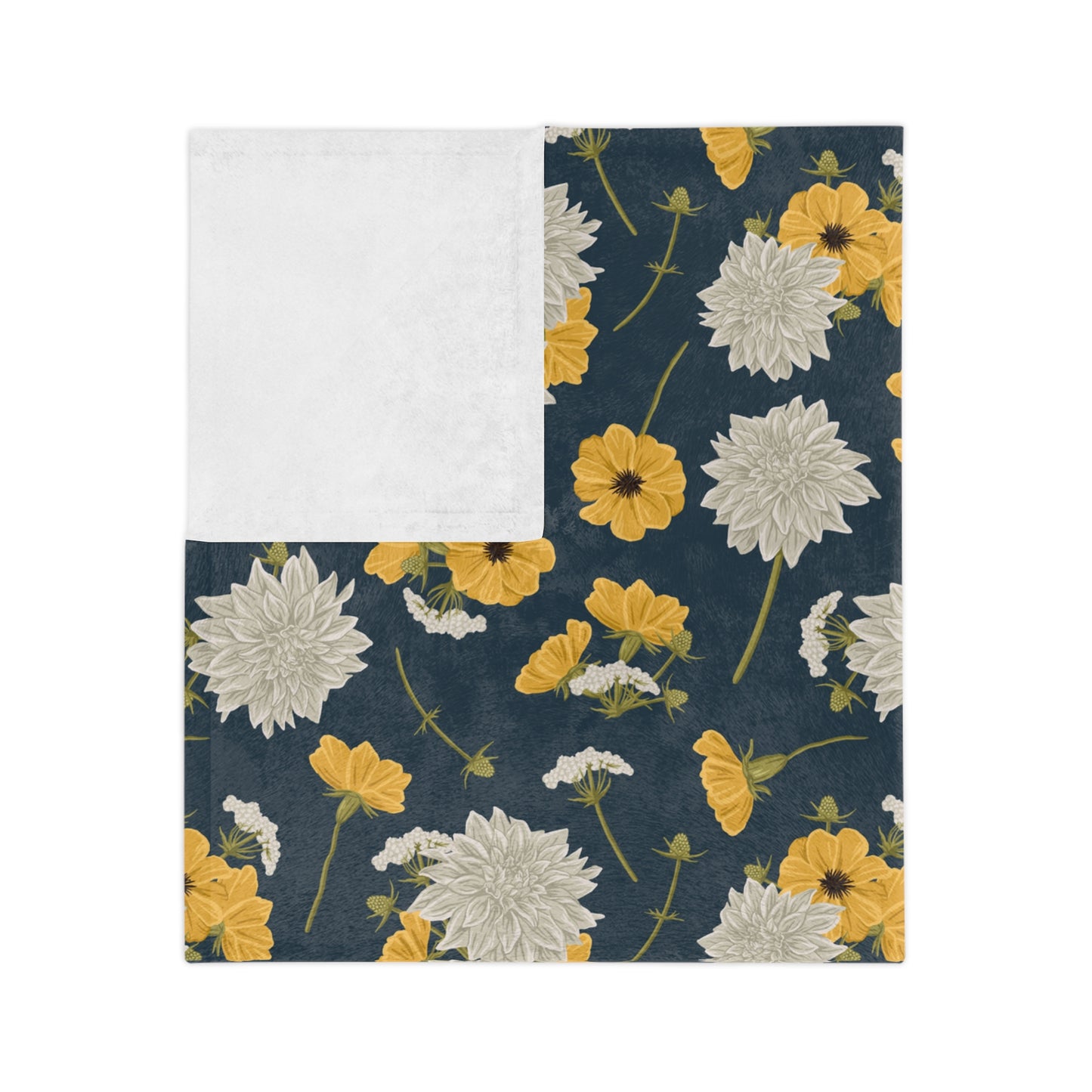 Blanket - Cottage Buds and Blooms - Denim