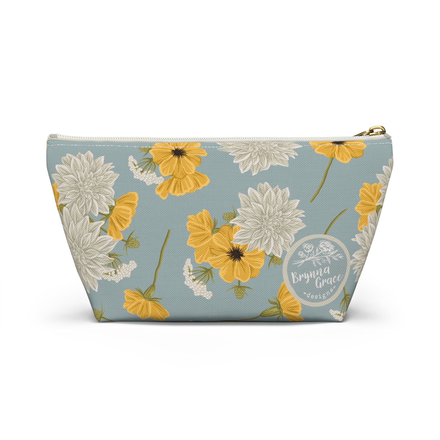 Accessory Pouch - Buds and Blossoms - Cornflower