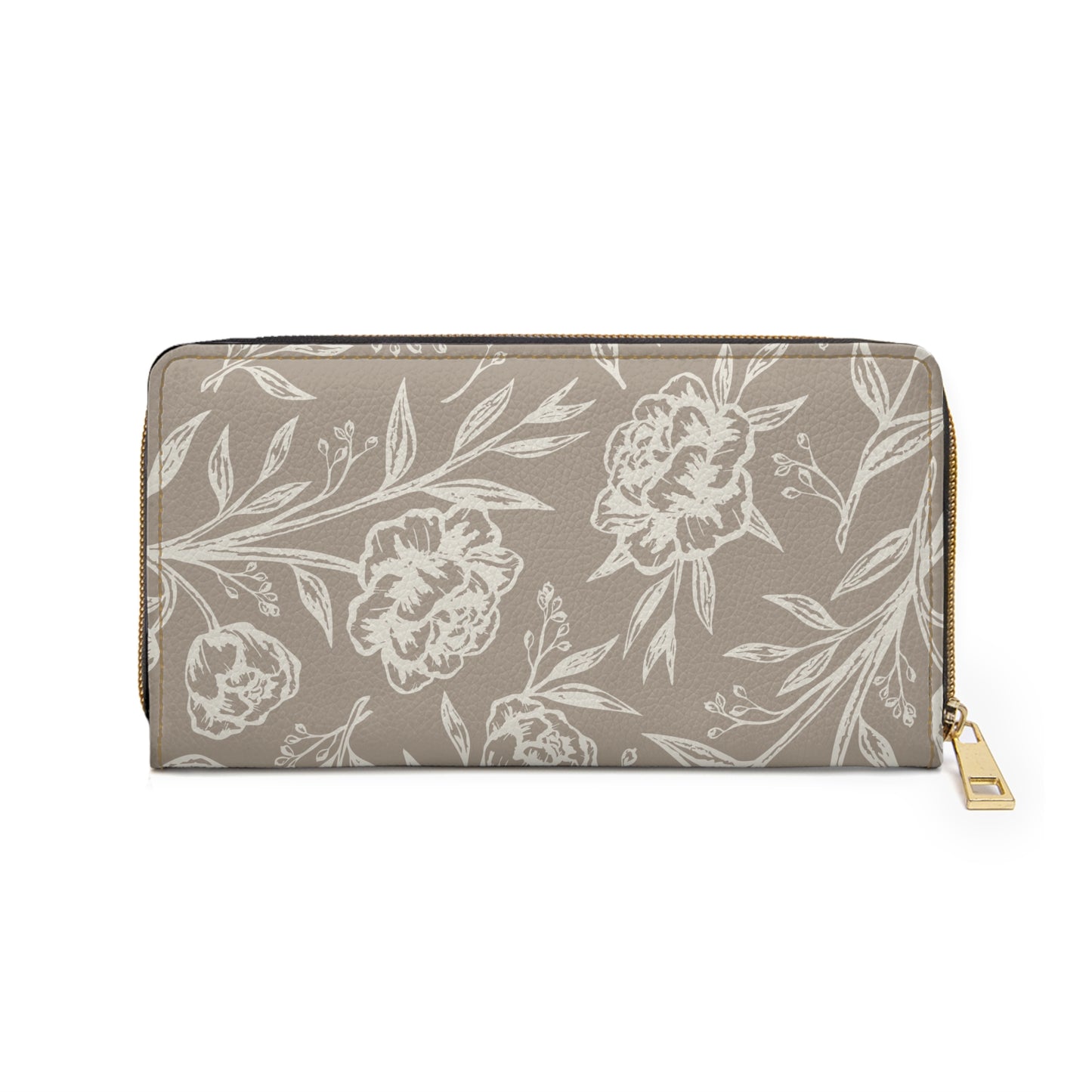 Zipper Wallet - Peony Bliss - Taupe