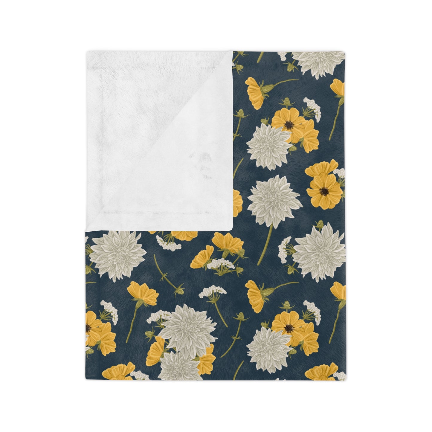 Blanket - Cottage Buds and Blooms - Denim