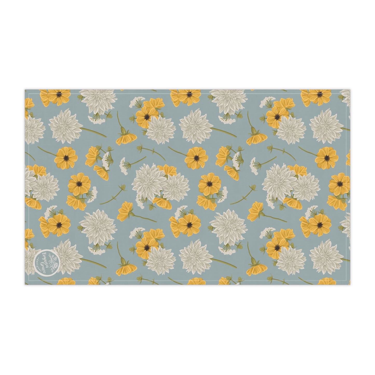 Tea Towel - Buds and Blooms - Cornflower