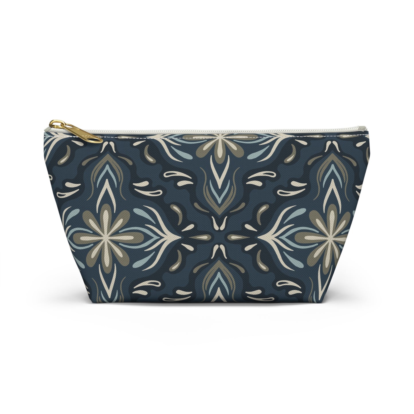 Accessory Pouch - Porcelain Petals - Denim