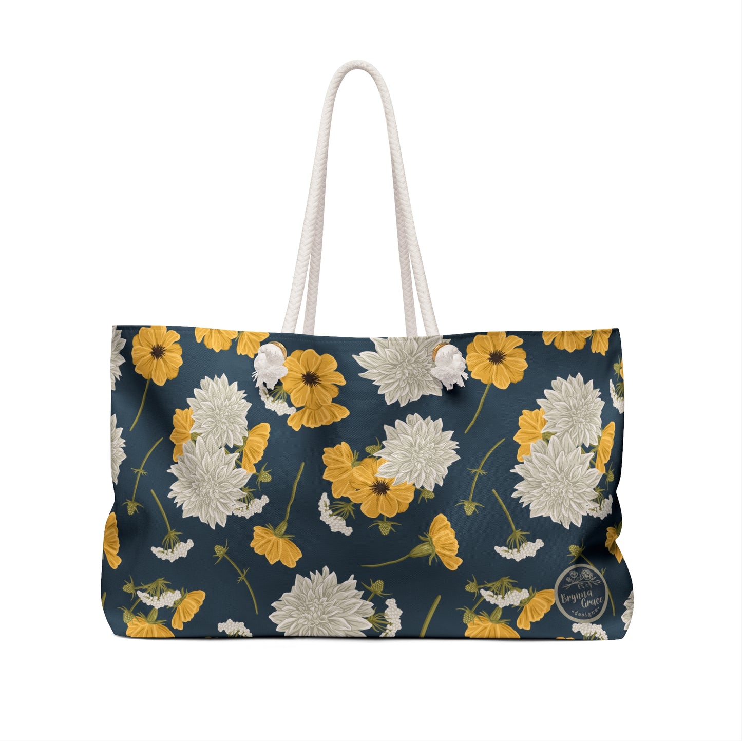 Weekender Bag - Buds and Blooms - Denim