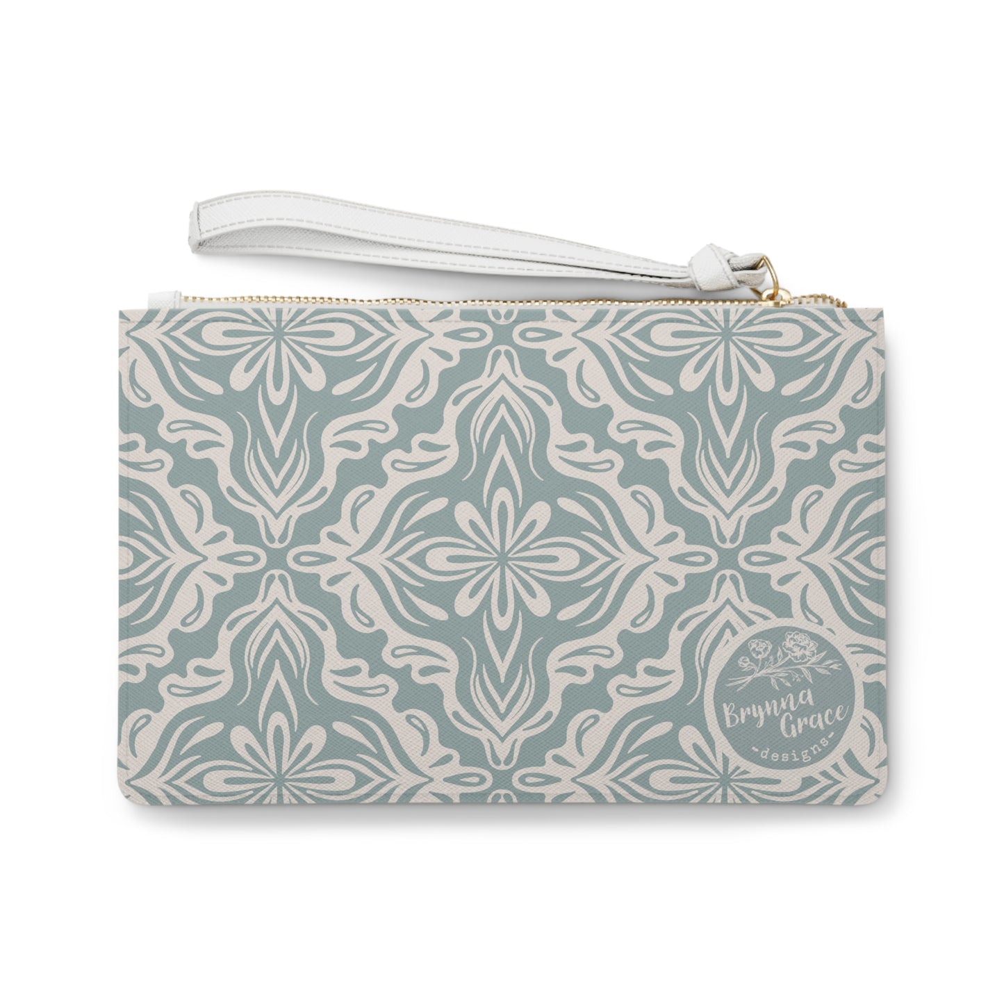 Clutch Bag - Porcelain Petals - Cornflower