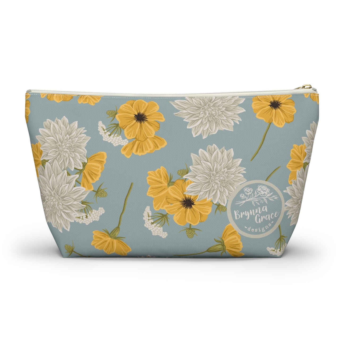 Accessory Pouch - Buds and Blossoms - Cornflower