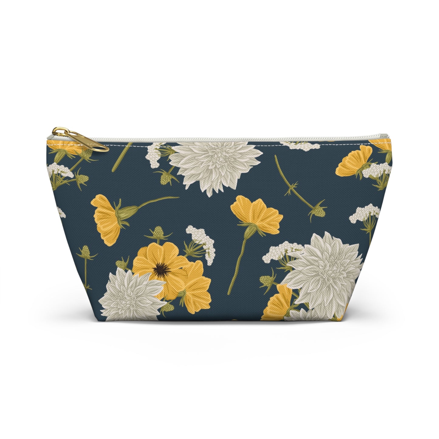 Accessory Pouch - Buds and Blossoms - Denim