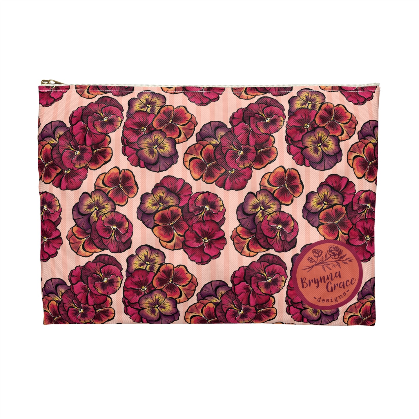 Accessory Pouch - Playful Pansies