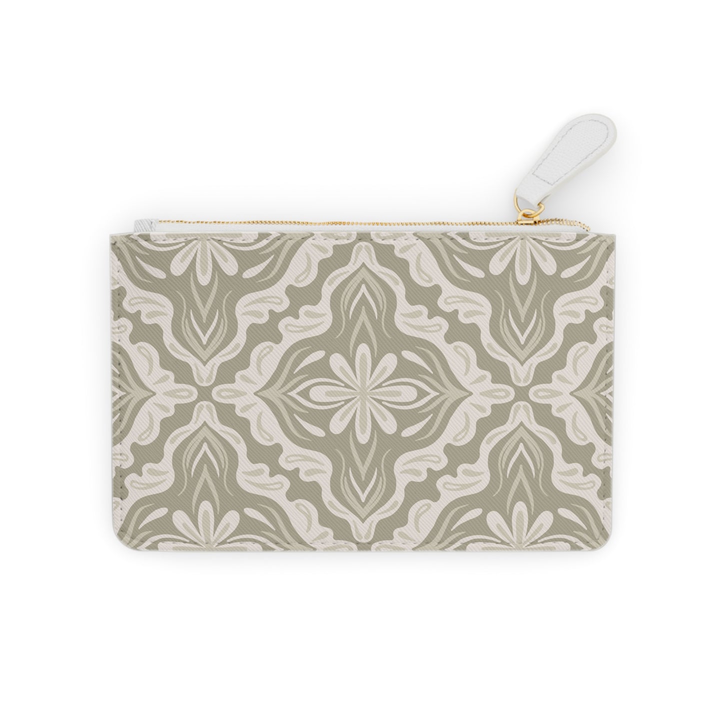 Mini Clutch Bag - Porcelain Petals - Wheat