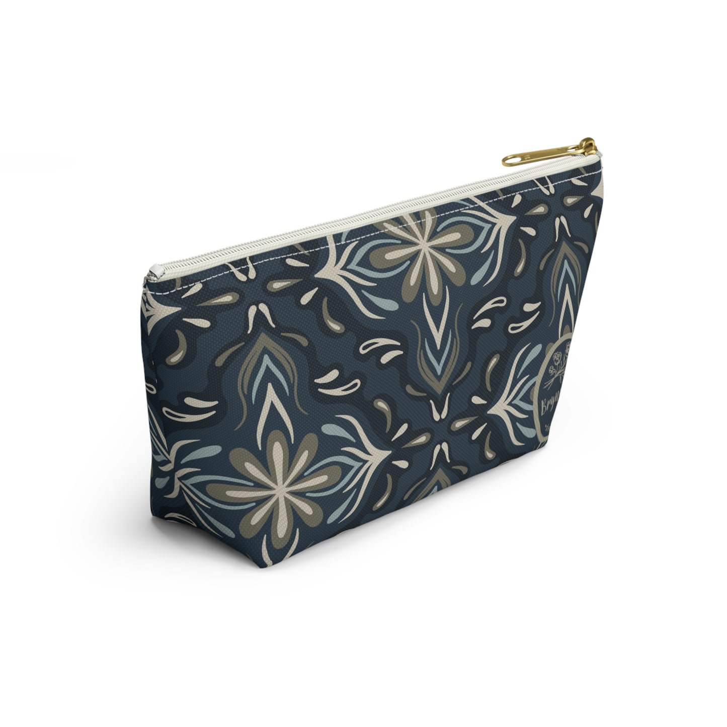 Accessory Pouch - Porcelain Petals - Denim