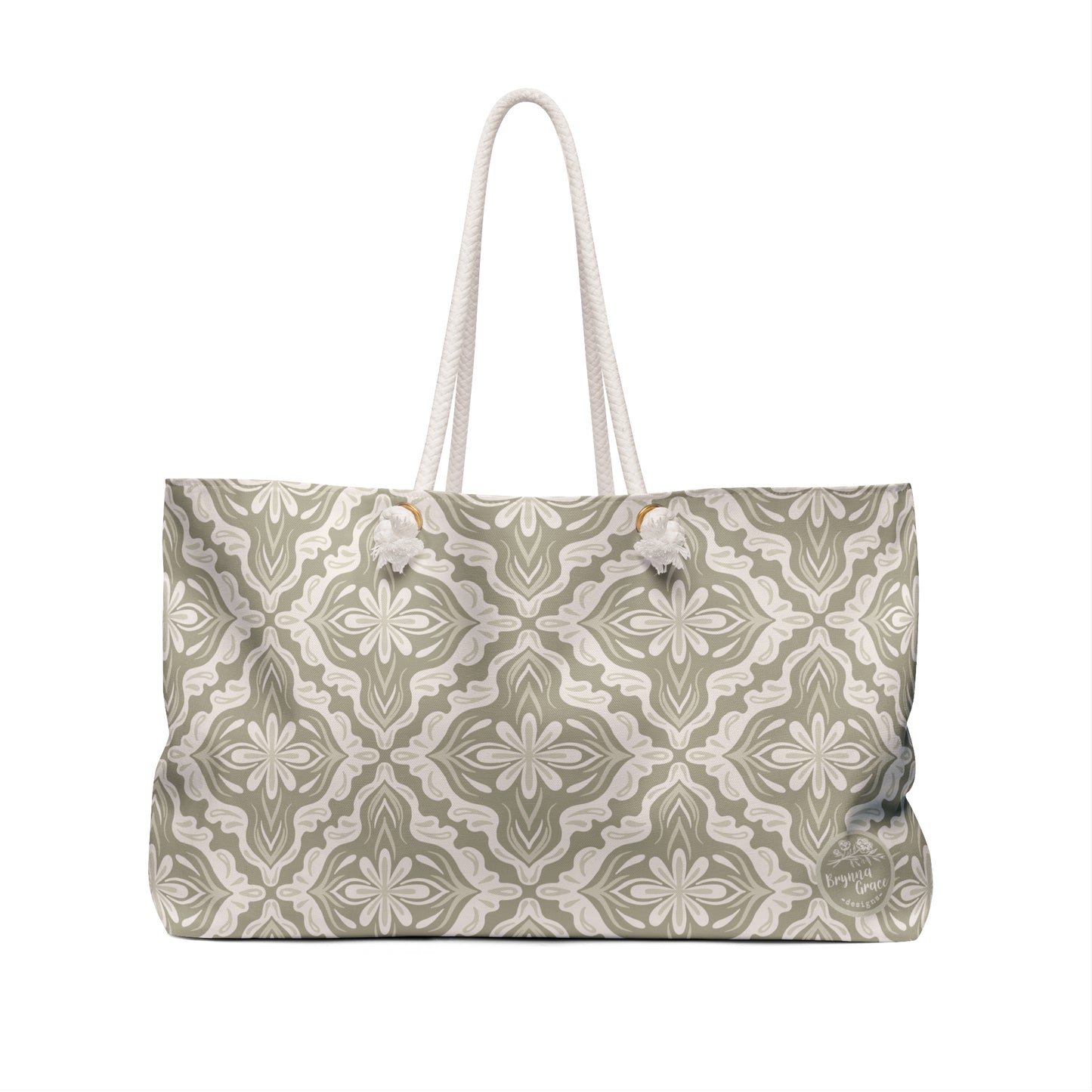 Weekender Bag - Porcelain Petals - Wheat