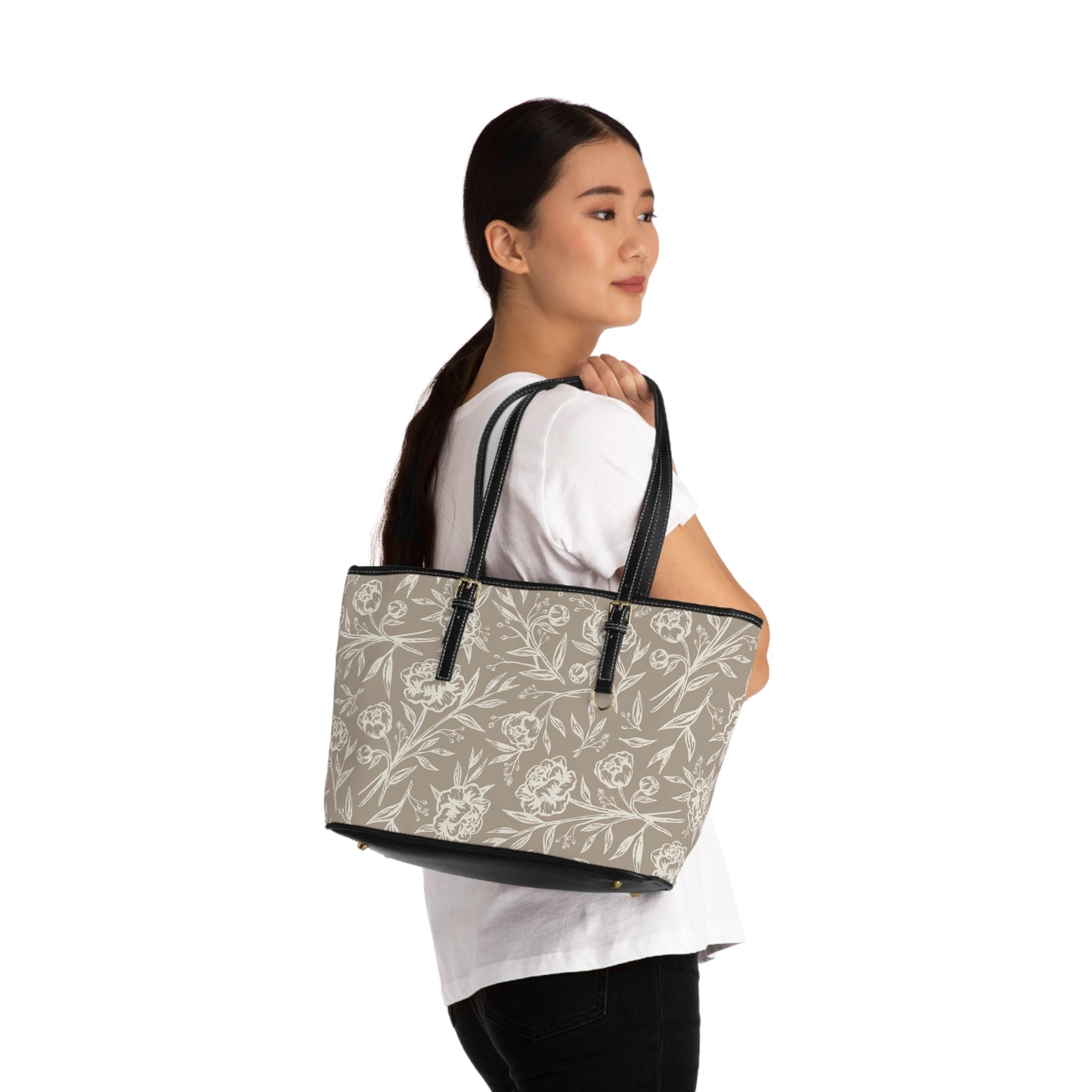 Shoulder Bag - Peony Bliss - Taupe