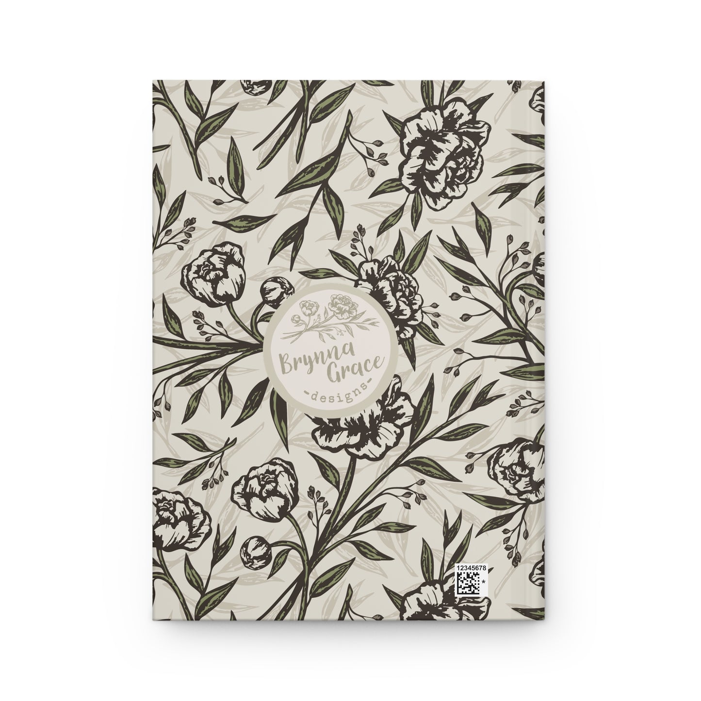 Hardcover Journal - Peony Bliss - Ivory