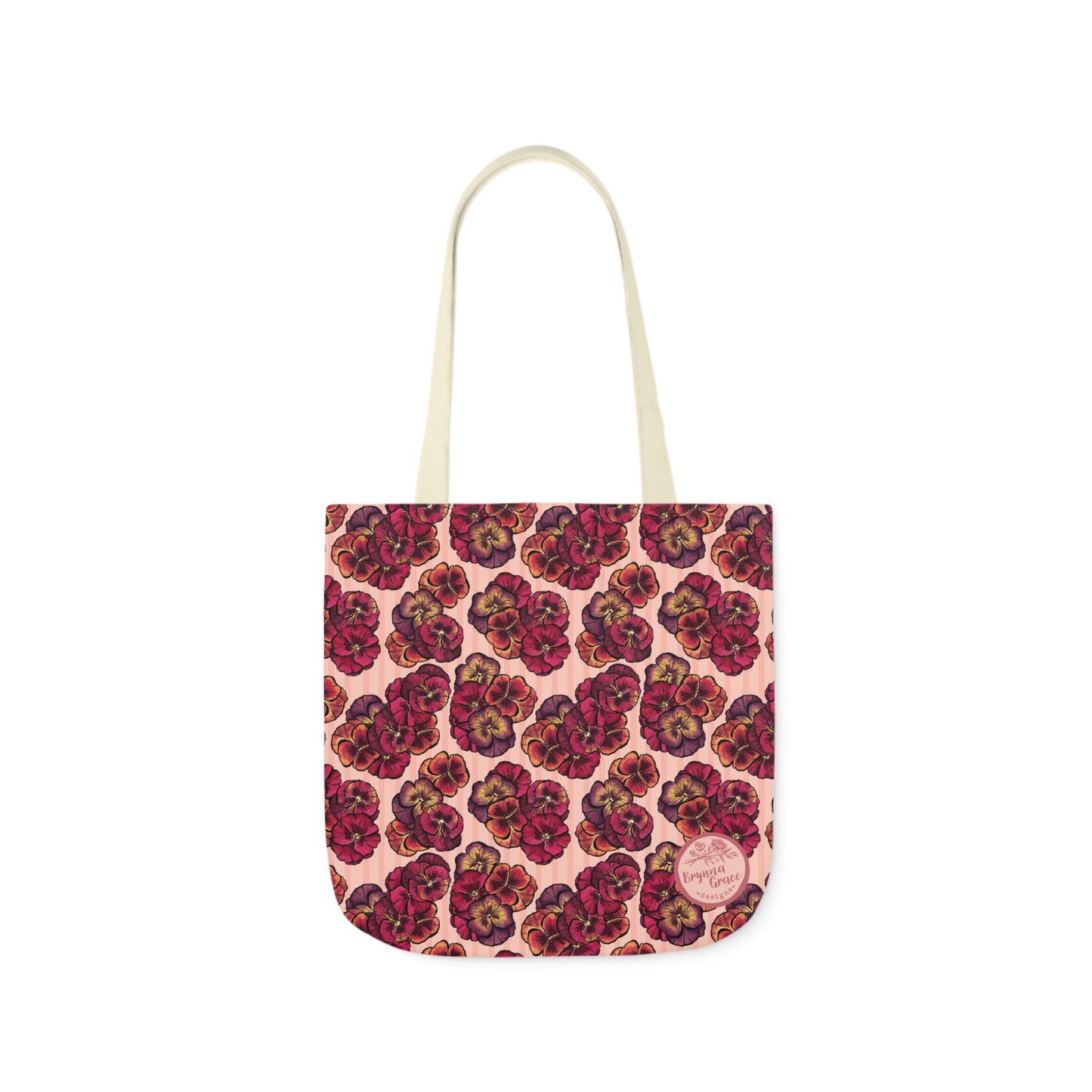 Canvas Tote Bag - Playful Pansies