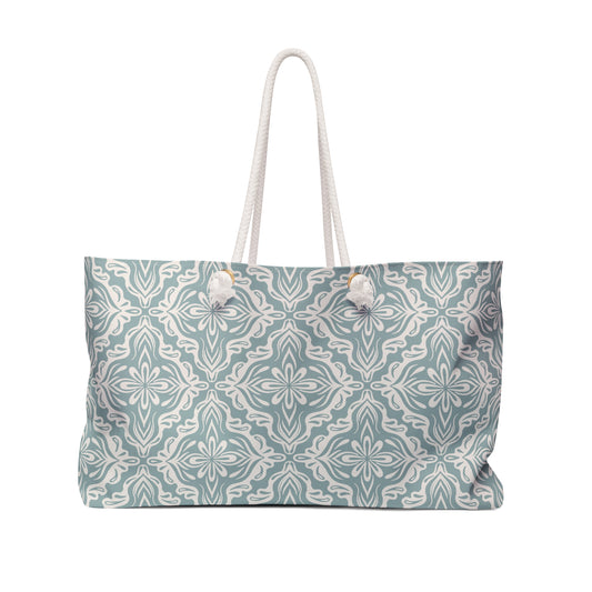 Weekender Bag - Porcelain Petals - Cornflower